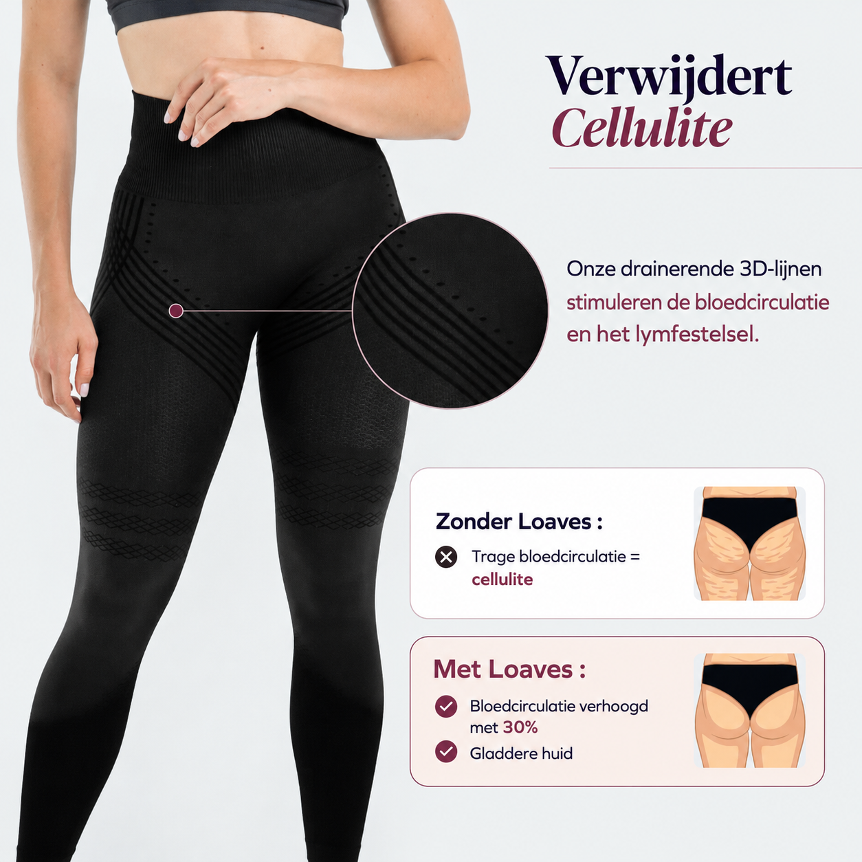 3D Leggings | Zwart