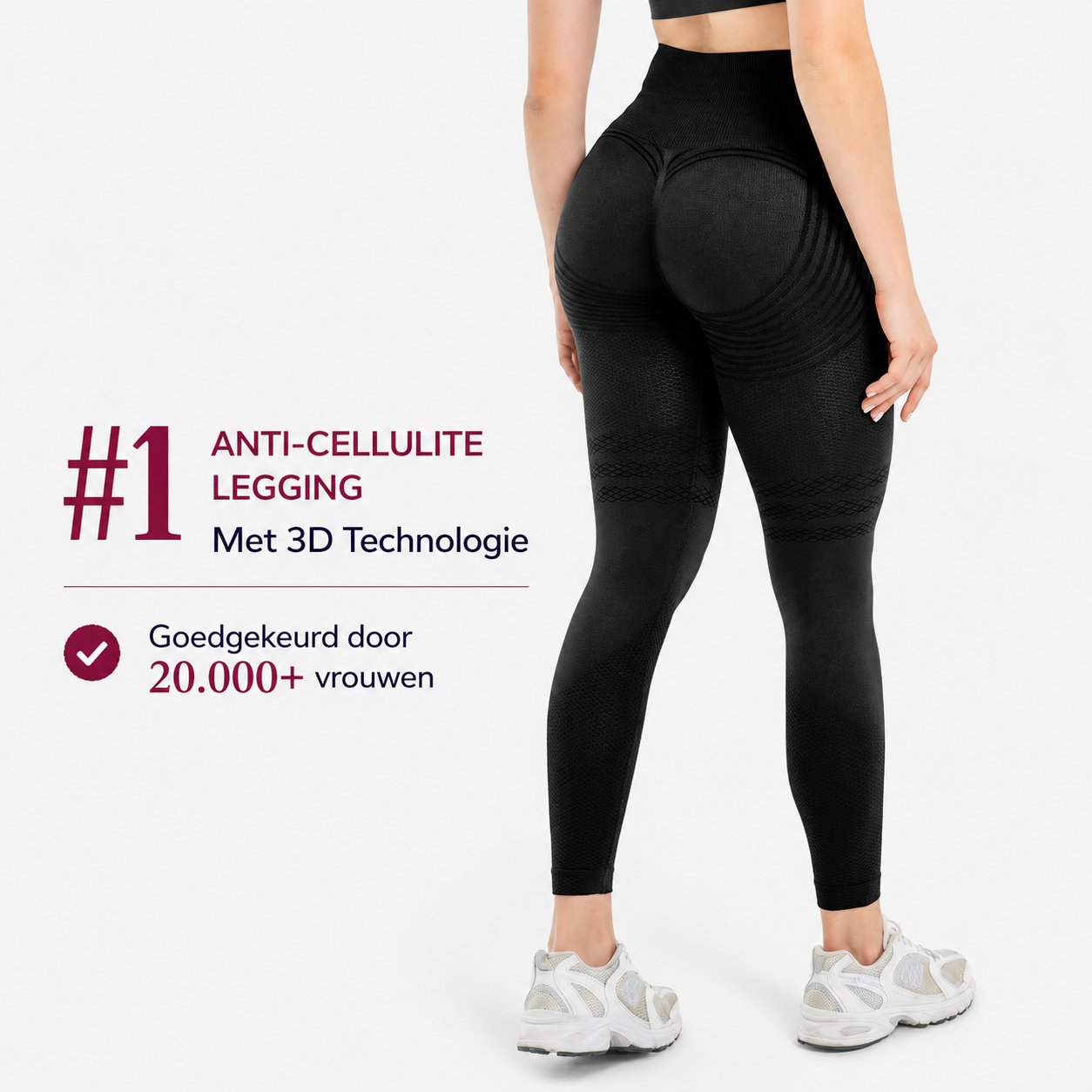 3D Leggings | Zwart