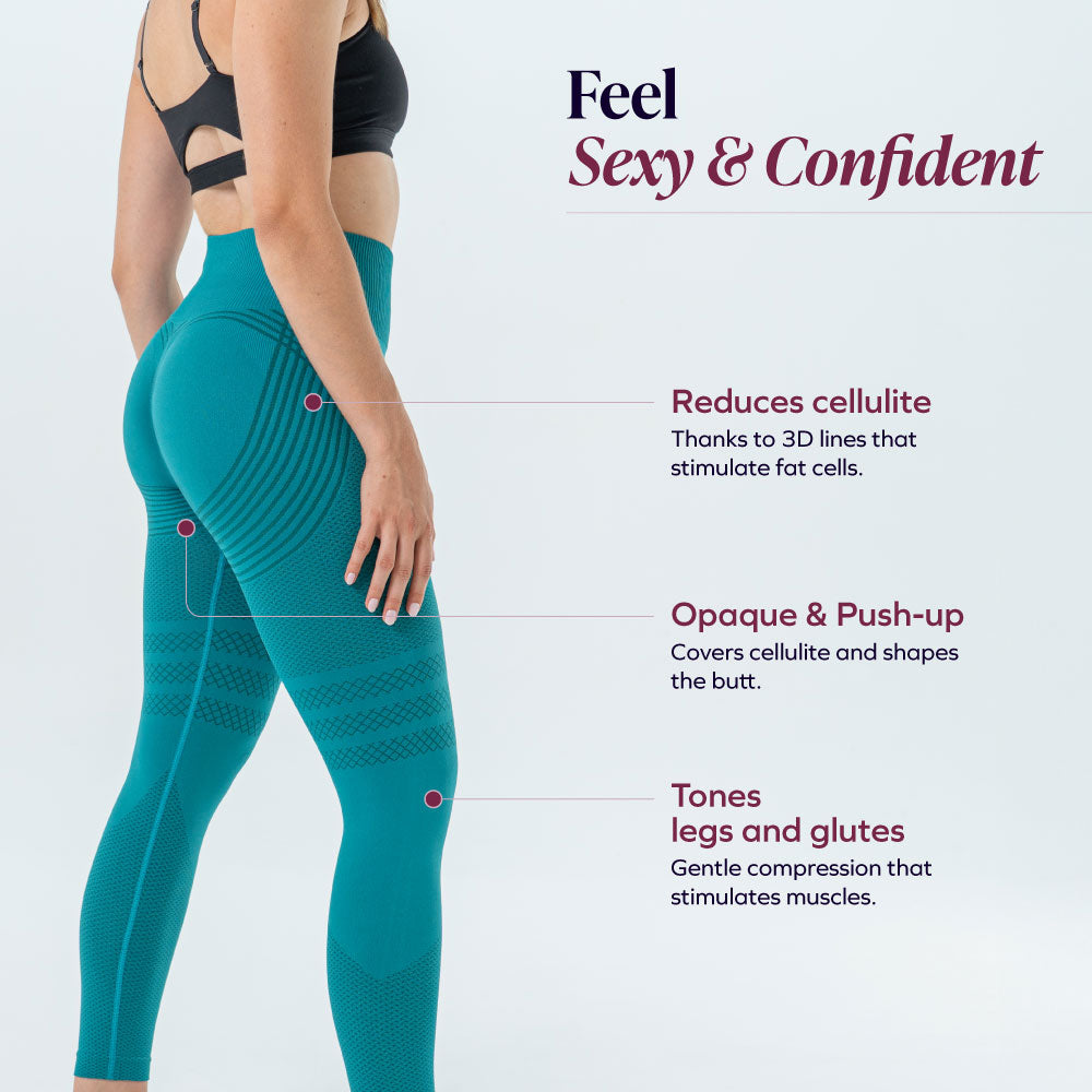 3D Leggings | Teal Green