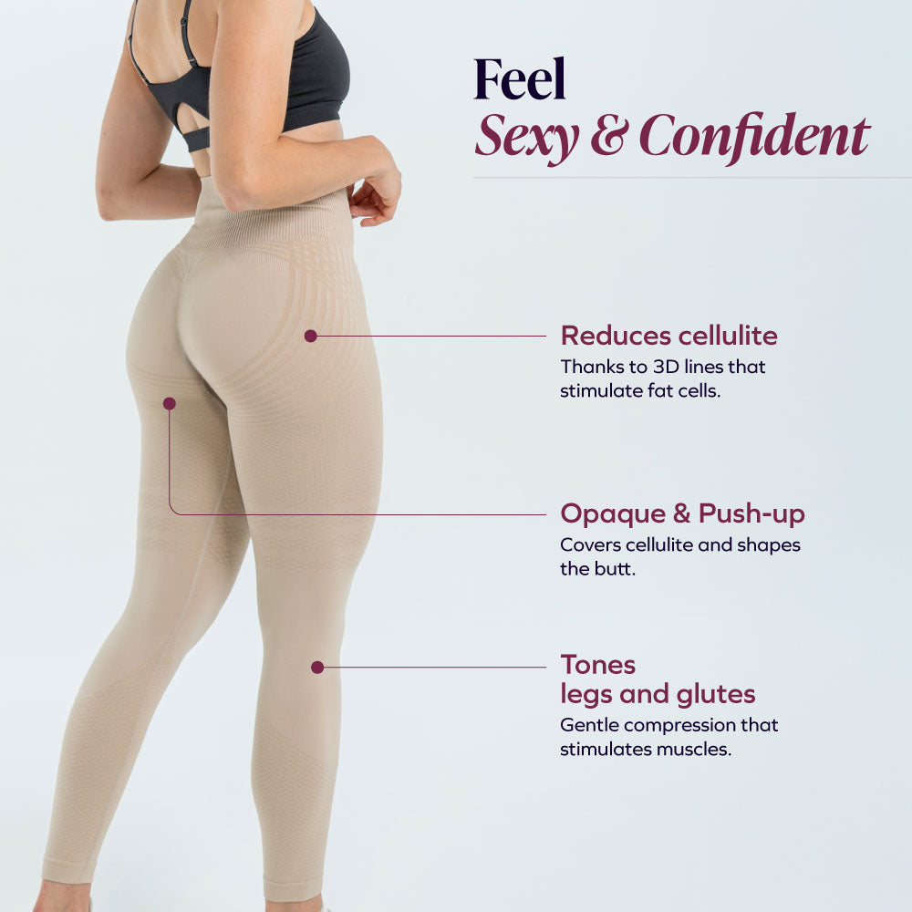 3D Leggings | Beige